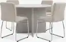 Bild 1 von KRONDAL Ø110 Tisch Travertin + 4 HAMMEL Stühle beige