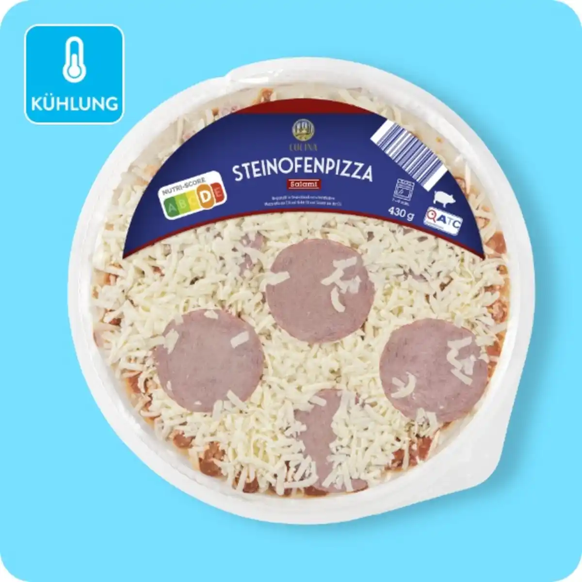 Bild 1 von CUCINA Steinofen-Pizza, Salami oder Mozzarella