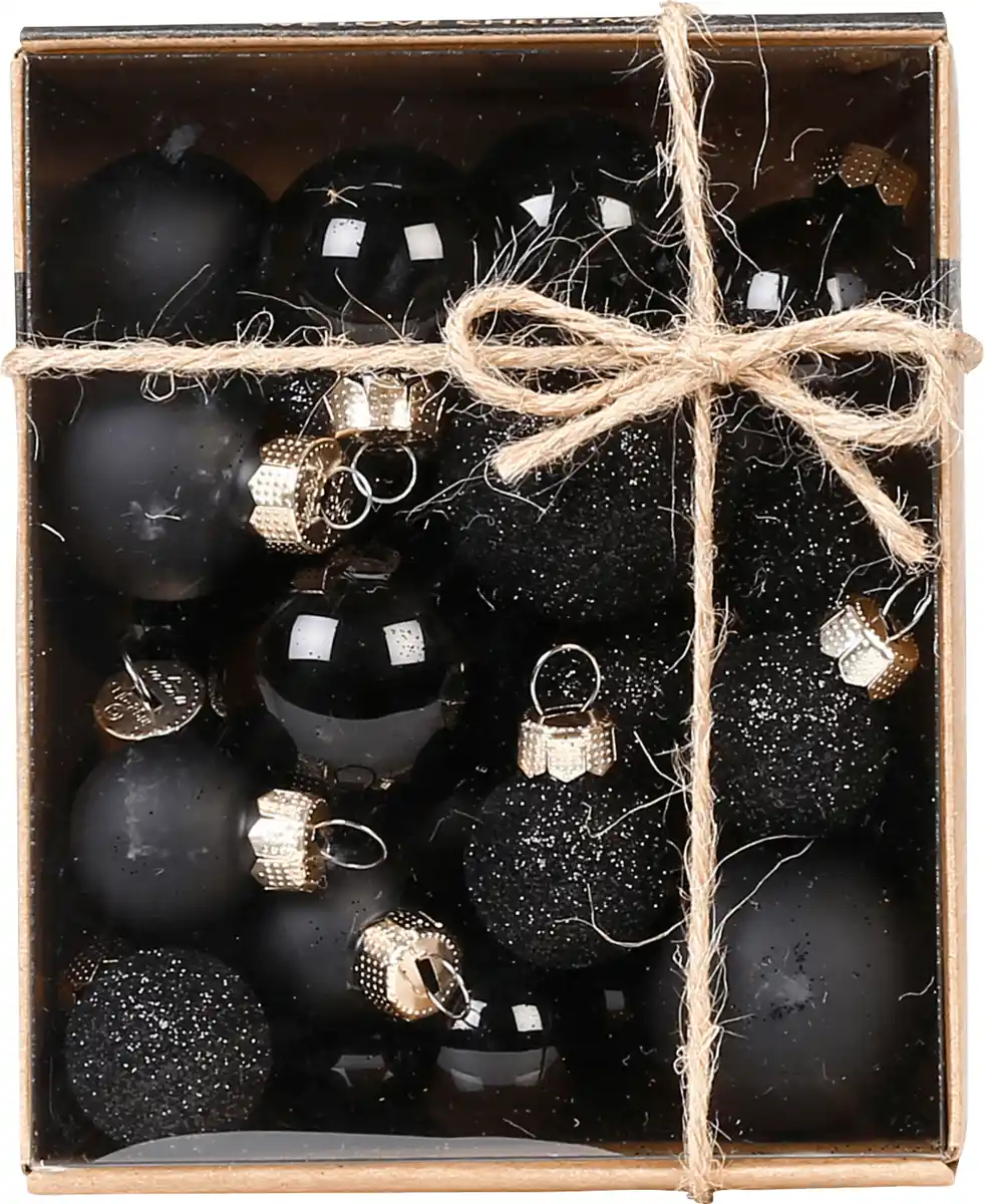 Bild 1 von Dekorieren & Einrichten Kugel aus Glas, schwarz, mini (3 Größen), 24 St