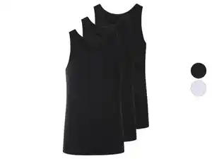 esmara Men Herren Feinripp-Achselhemden, 3 Stück