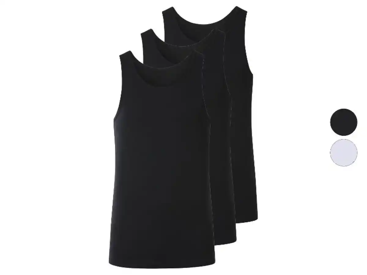 Bild 1 von esmara Men Herren Feinripp-Achselhemden, 3 Stück