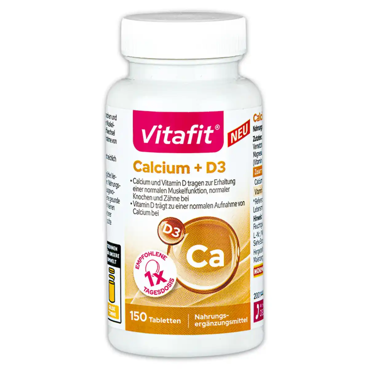 Bild 3 von Vitafit Magnesium 250 / Calcium + D3 Tabletten