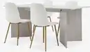 Bild 1 von KRONDAL L180 Tisch Travertin + 4 JONSTRUP Stühle weiß