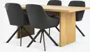 Bild 1 von MUNKEBY L180 Tische Eiche warm + 4 ROSTRUP Stühle schwarz
