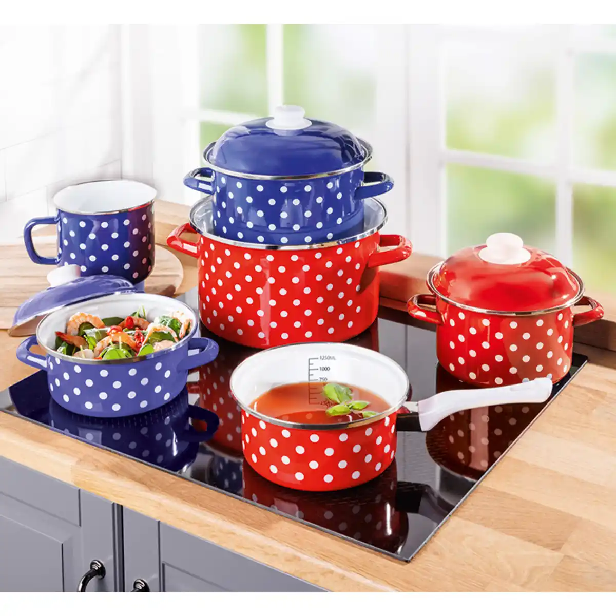 Bild 1 von Casa Royale Emaille-Kochtopf "Dots"