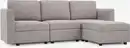 Bild 1 von Modul-Sofa OKSBY 3Pers. chaise m/Stauraum sand Stoff