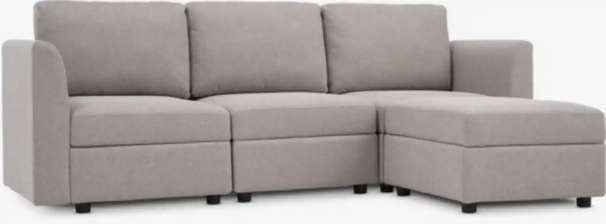 Bild 1 von Modul-Sofa OKSBY 3Pers. chaise m/Stauraum sand Stoff