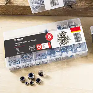 Kraft Werkzeuge Edelstahl-Mutternsatz mit Eigensicherung