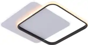 LED Deckenlampe Duo 36W schwarz 46 x 46 cm warmweiß-kaltweiß