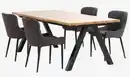 Bild 1 von SANDBY L210 Tisch Eiche natur + 4 PEBRINGE Stühle grau/schw