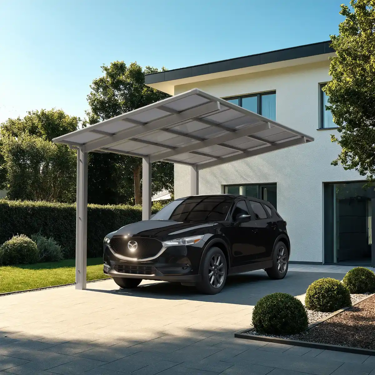 Bild 1 von Ximax Einzelcarport 'Linea Typ 110 SC' edelstahlfarben 273 x 495 x 294 cm