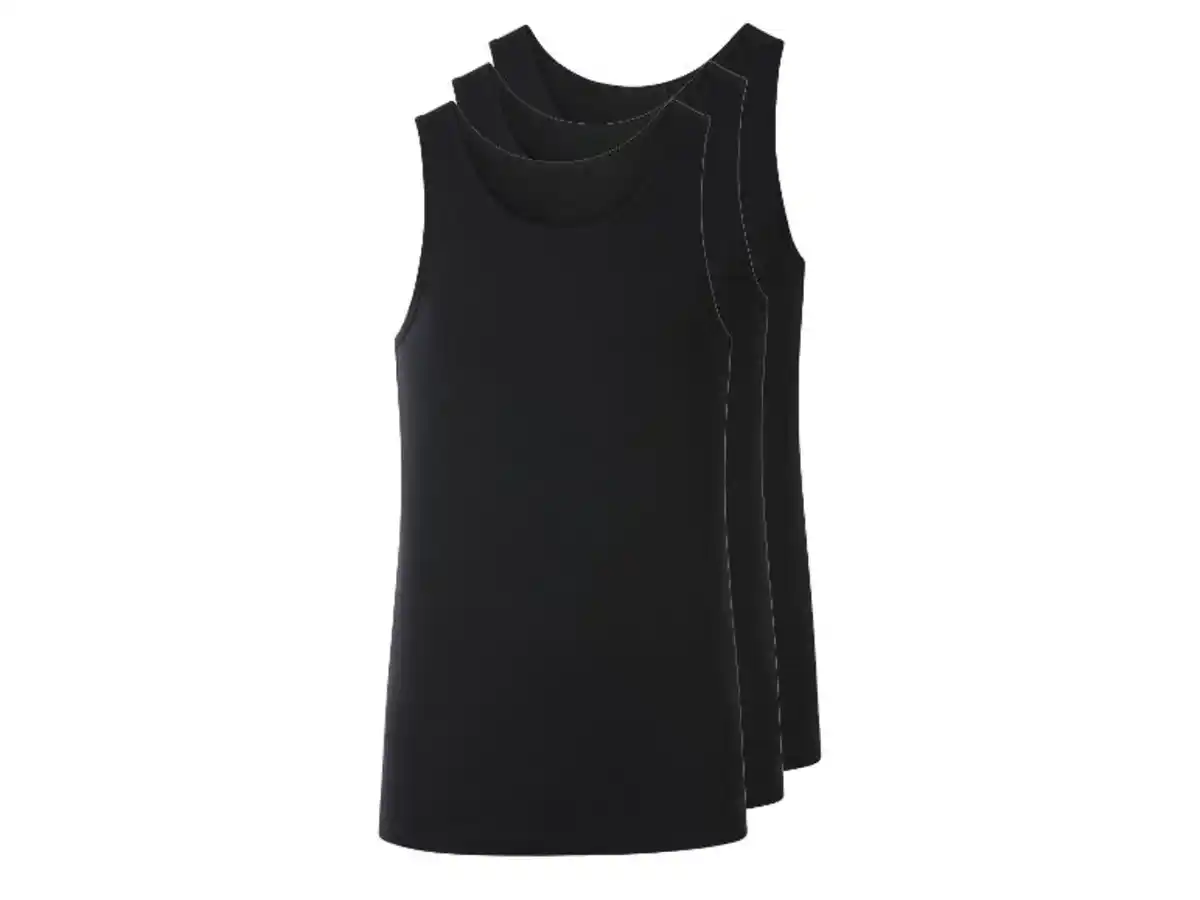 Bild 2 von esmara Men Herren Feinripp-Achselhemden, 3 Stück