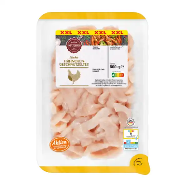 Bild 2 von MEINE METZGEREI Hähnchen-Geschnetzeltes XXL 800g
