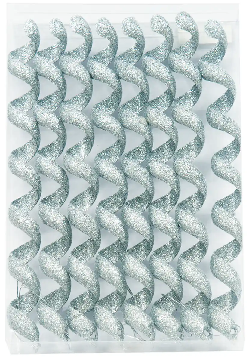 Bild 1 von Christbaumschmuck Spirale 8er Pack in silber