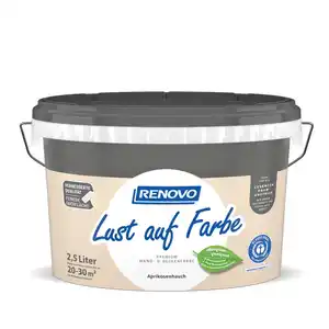 RENOVO Innenfarbe »Lust auf Farbe«, Aprikosenhauch, 2,5 L