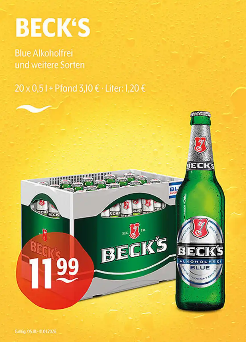 Bild 1 von BECK'S Blue Alkoholfrei und weitere Sorten