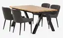 Bild 1 von SANDBY L160 Tisch Eiche natur + 4 PEBRINGE Stühle grau/schw