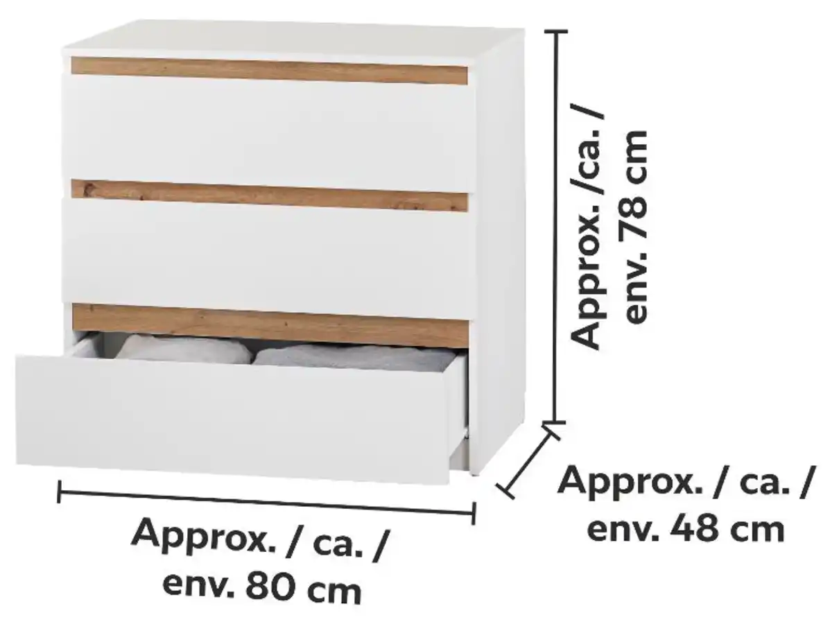 Bild 3 von LIVARNO® Kommode 3 Schubladen Genf