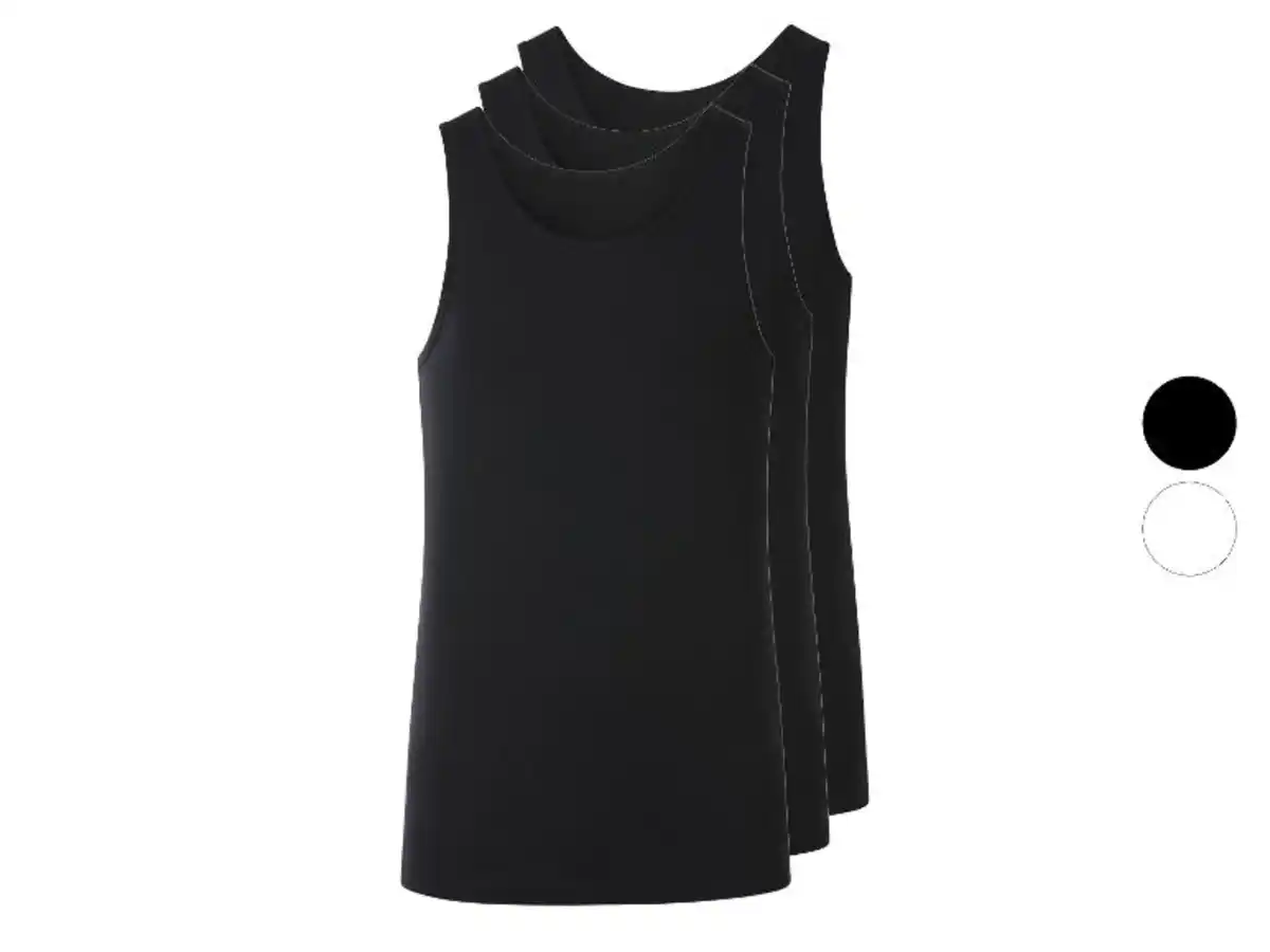 Bild 1 von esmara Men Herren Feinripp-Achselhemden, 3 Stück