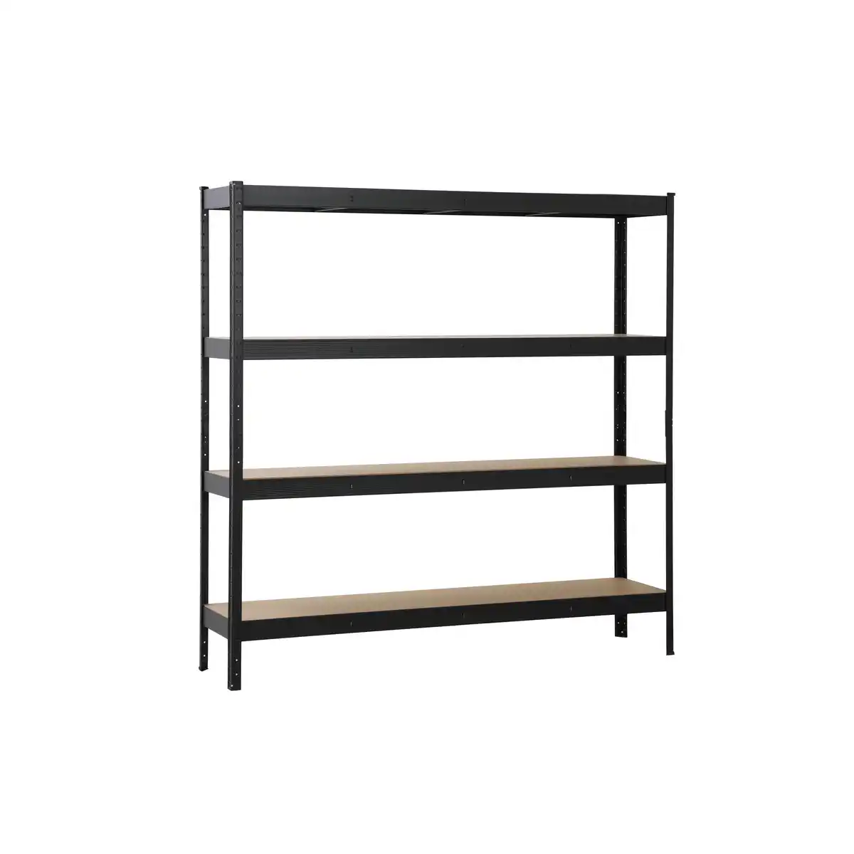 Bild 1 von SCHULTE Regalwelt Schwerlast-Steckregal mit 4 Böden à 200 kg Traglast, schwarz 180 x 180 x 40 cm