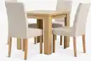 Bild 1 von JUNGEN L80/160 Tisch Eiche warm + 4 TUREBY Stühle beige