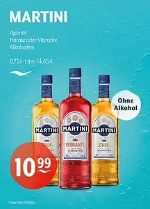MARTINI Aperitif Florale oder Vibrante Alkohoilfrei
