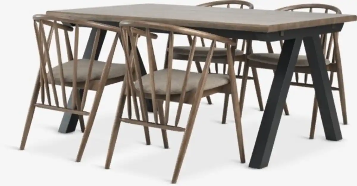Bild 1 von SANDBY L160 Tisch Eiche dunkel + 4 LYKSBORG eiche