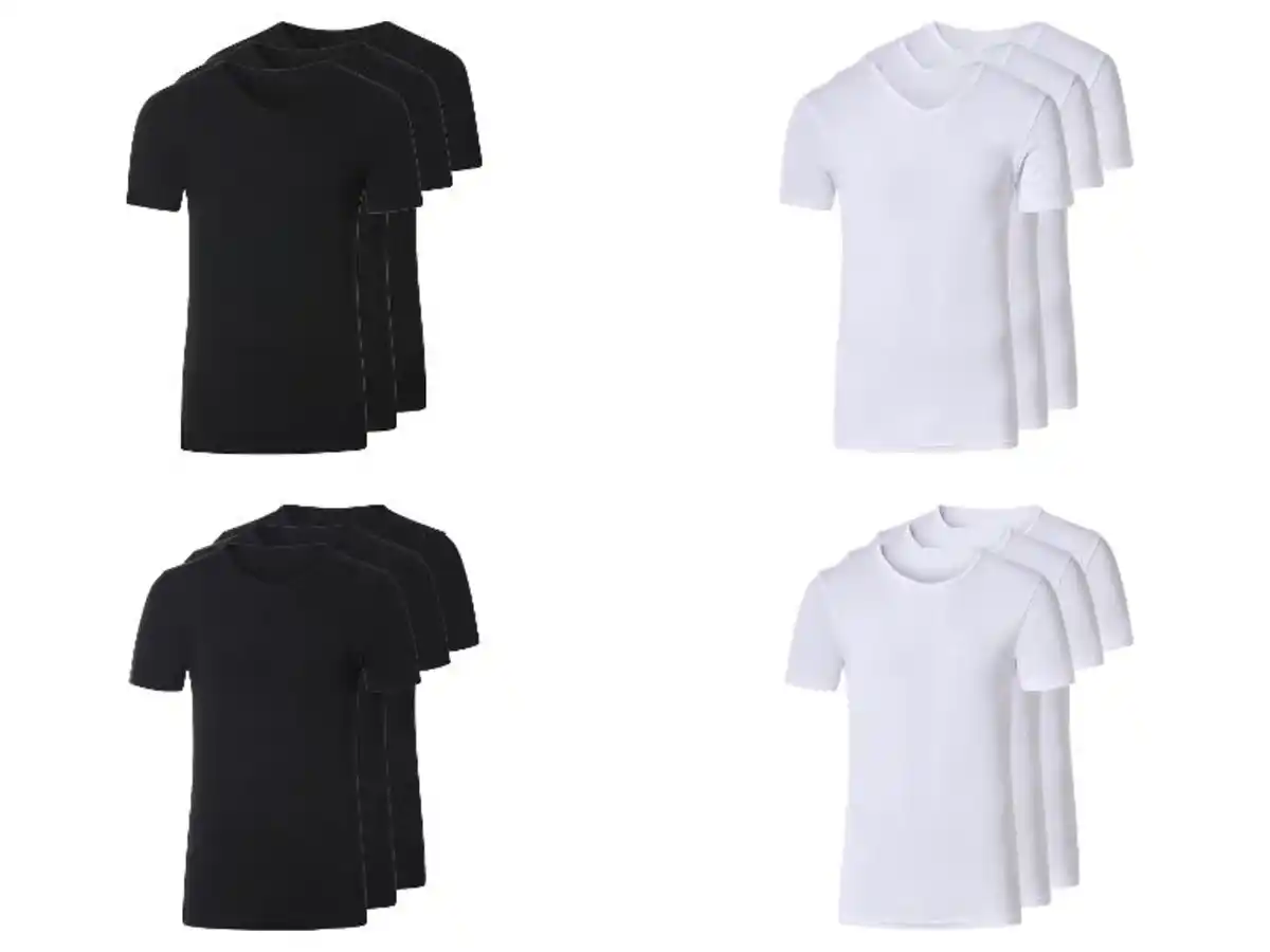 Bild 1 von esmara Men Herren Feinripp-Unterziehshirts, 3 Stück
