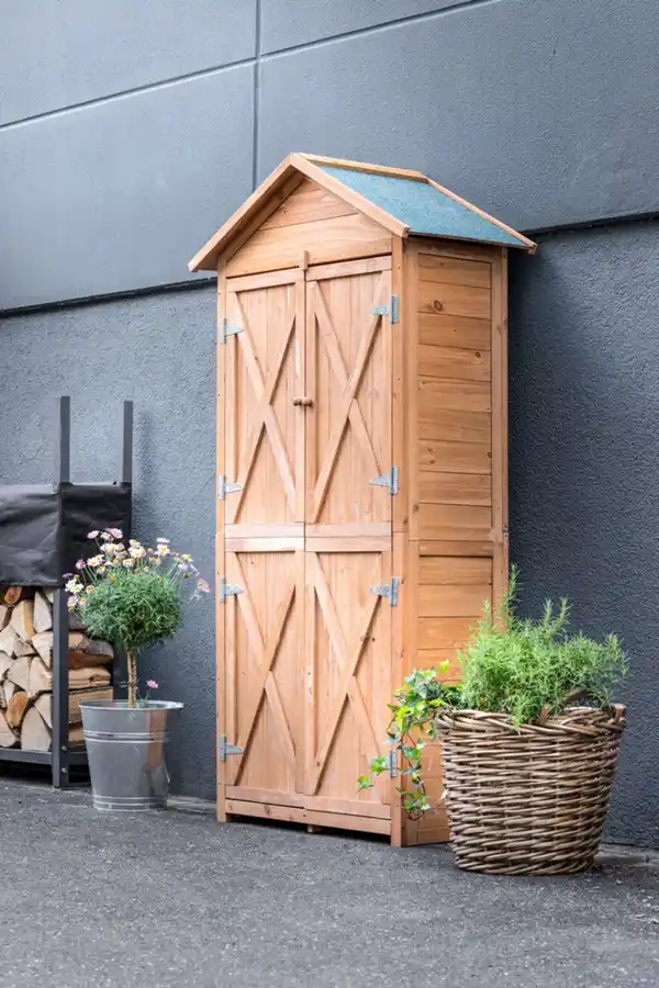 Bild 3 von Werkzeugschrank aus Holz, ca. 88 x 45,5 x 168 cm - Braun