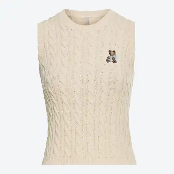 Bild 2 von Damen-Pullunder mit Zopfstrickmuster