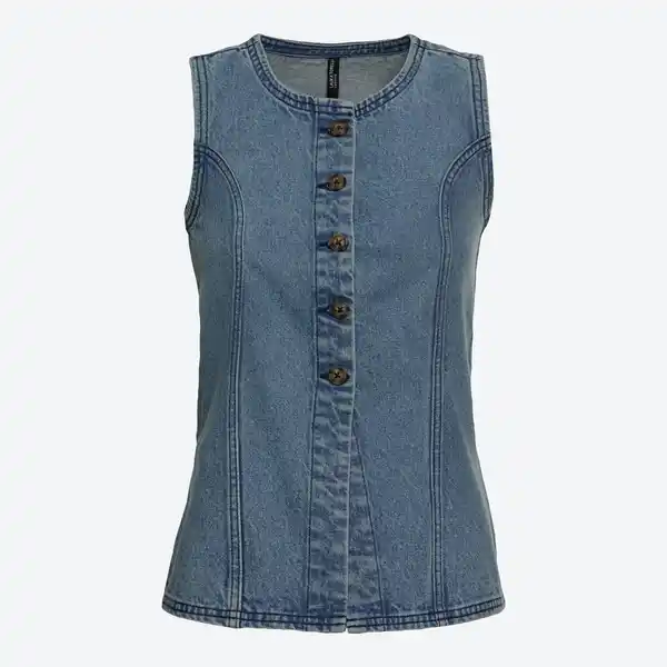Bild 3 von Damen-Denim-Weste mit Knopfleiste