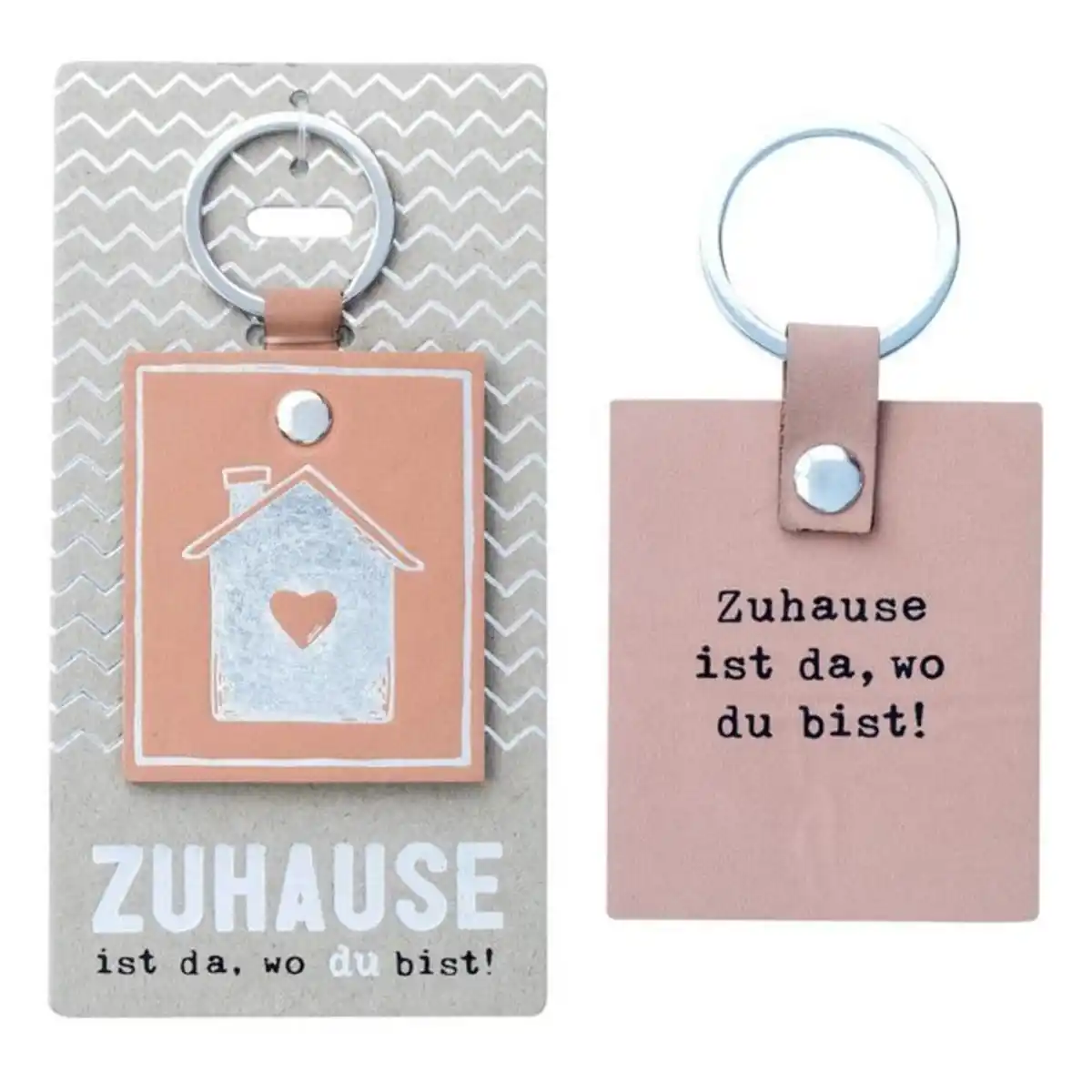 Bild 1 von Schlüsselanhänger - Zuhause - silber/braun