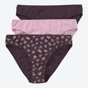Damen-Minislip mit hohem Baumwollanteil, 3er-Pack