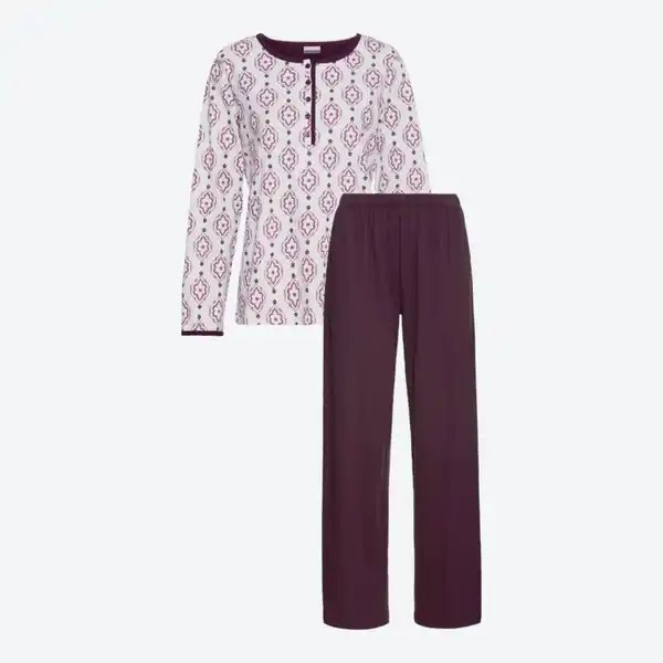 Bild 4 von Damen-Schlafanzug mit Rundhalsausschnitt, 2-teilig