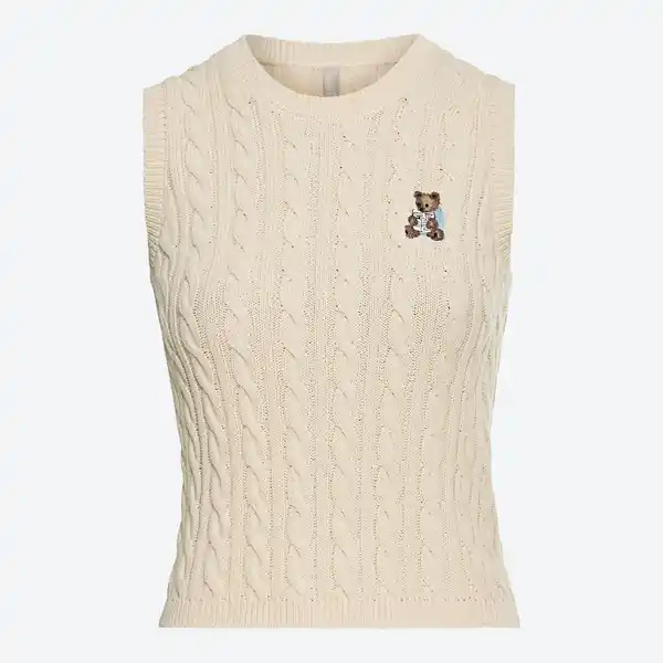 Bild 3 von Damen-Pullunder mit Zopfstrickmuster