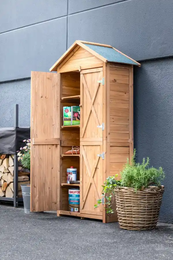 Bild 2 von Werkzeugschrank aus Holz, ca. 88 x 45,5 x 168 cm - Braun