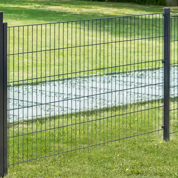 Bild 2 von Doppelstabmattenzaun Komplett-Set, ca. 103 cm x 10 m - Anthrazit