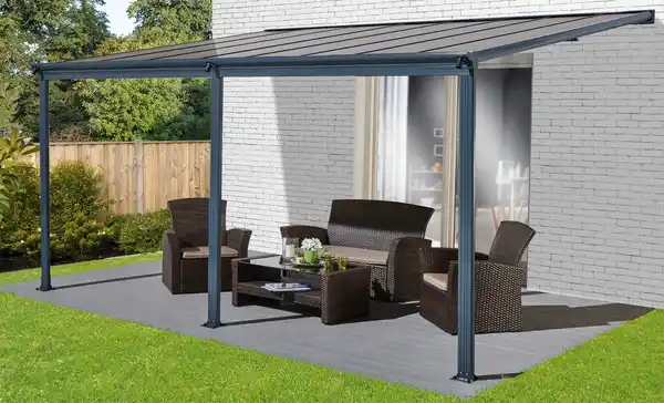 Bild 2 von Terrassendach/Veranda, ca. 495 x 303 x 258 cm - Anthrazit