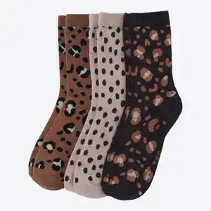 Damen-Socken mit Leo-Muster, 3er-Pack