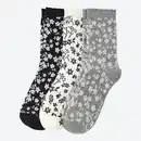 Bild 1 von Damen-Socken mit Blumen-Muster, 3er-Pack