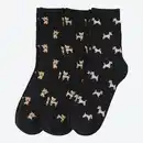 Bild 1 von Damen-Socken mit Hunde-Motiv, 3er-Pack
