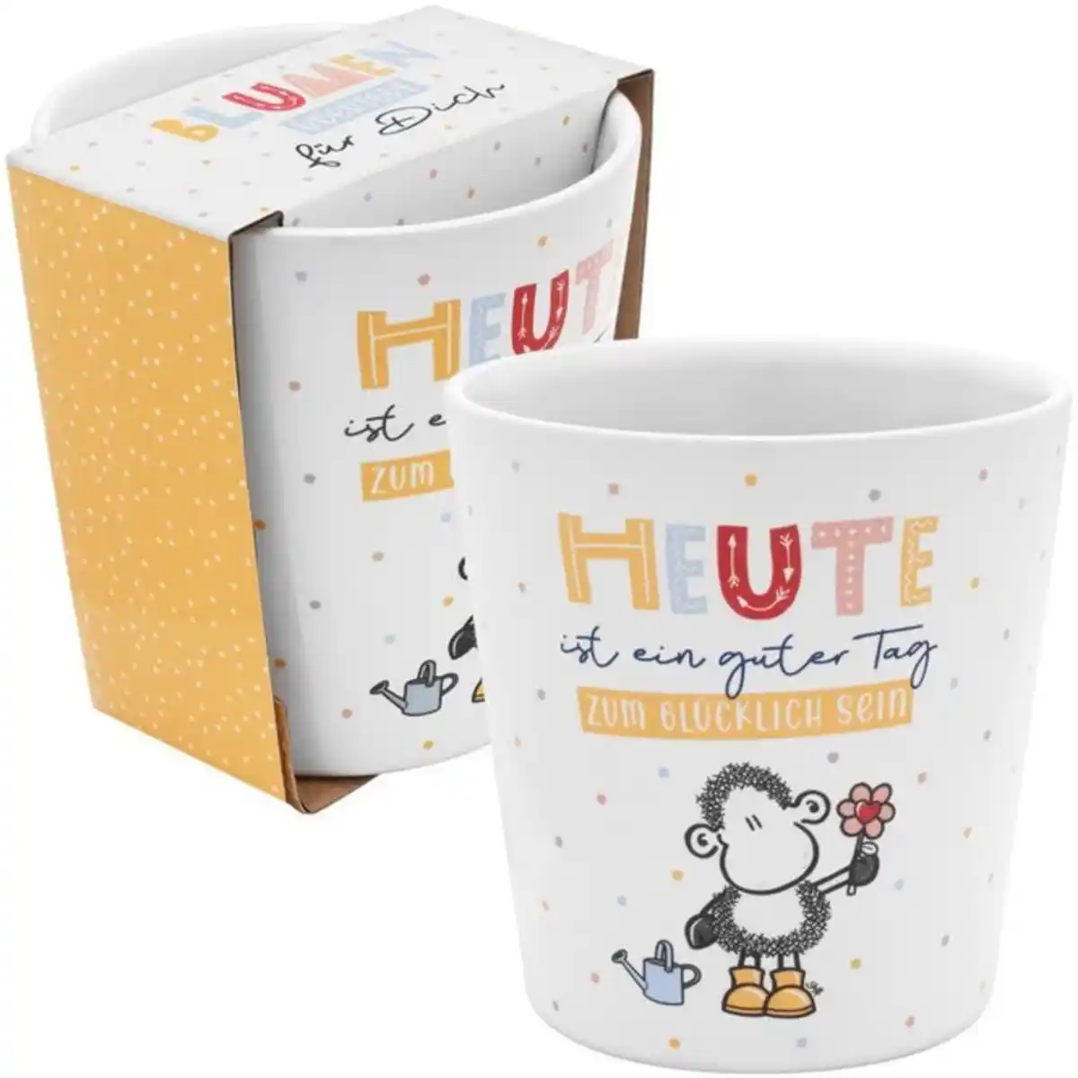 Bild 1 von Blumenübertopf - Heute ist ein guter Tag - Ø ca. 10 cm