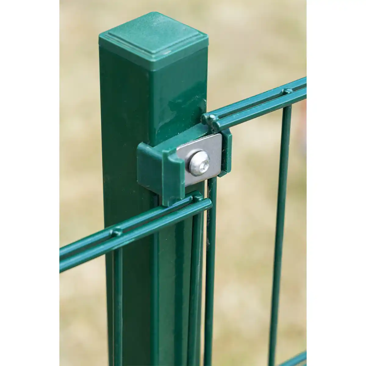 Bild 3 von Doppelstabmattenzaun Komplett-Set, ca. 103 cm x 10 m - Moosgrün