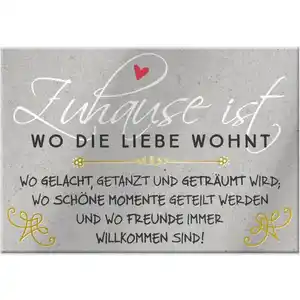 Magnet - mit Umschlag - Zuhause - ca. 8,2 x 6 cm