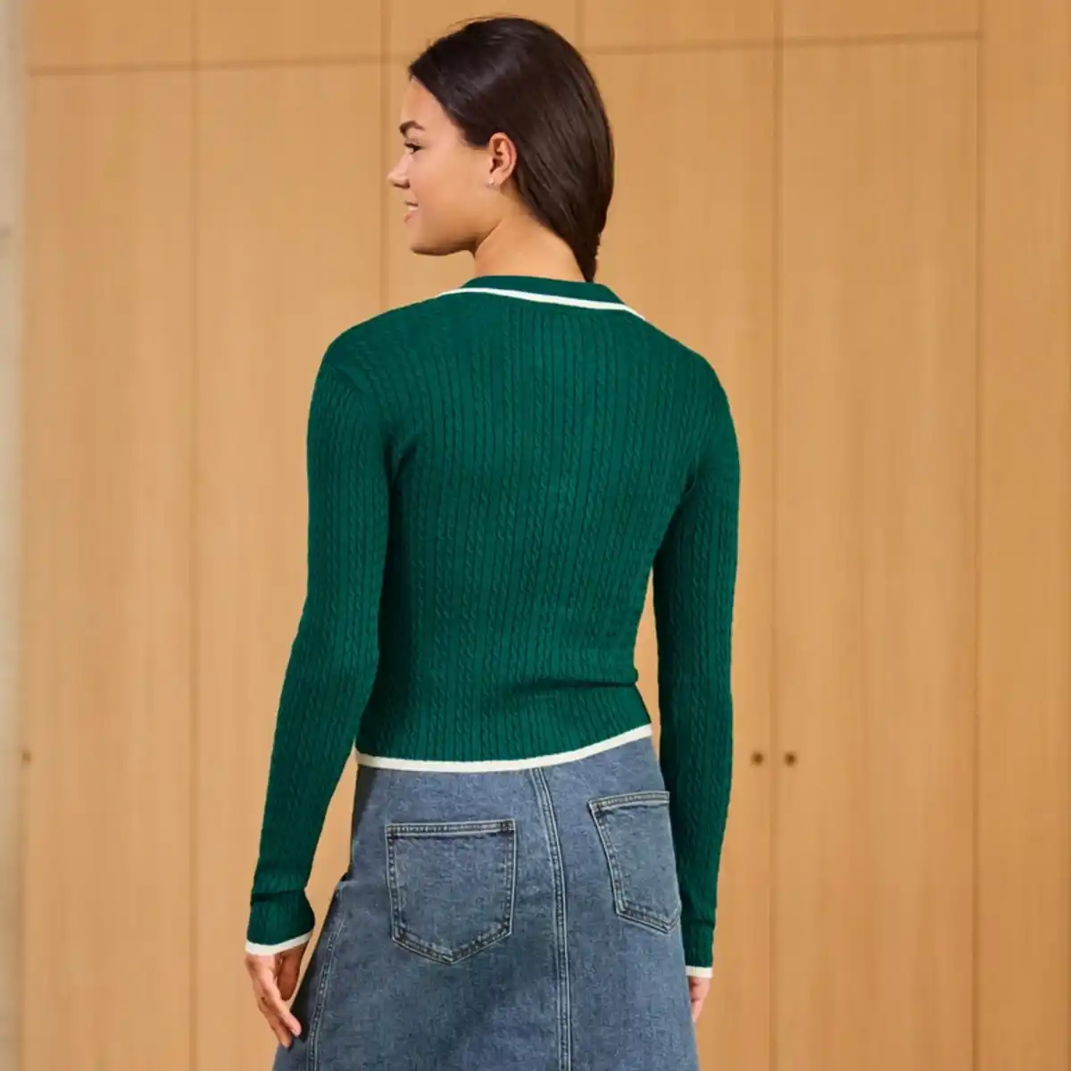 Bild 4 von Damen-Langarmshirt mit Zopfmuster