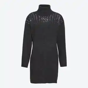 Damen-Strickkleid mit Rollkragen