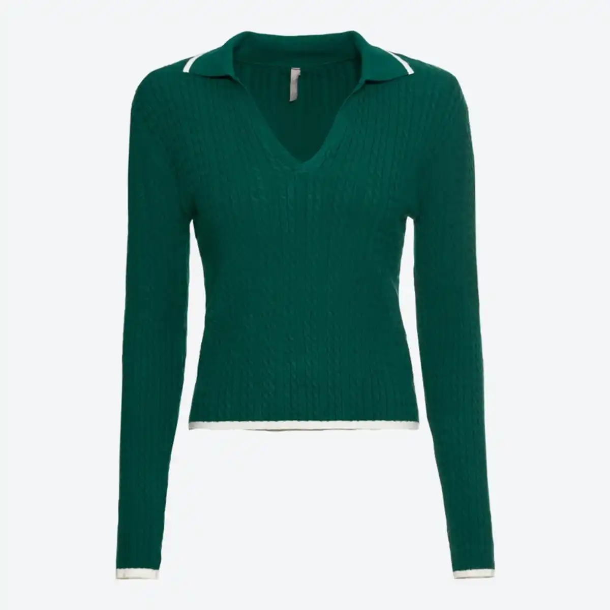 Bild 2 von Damen-Langarmshirt mit Zopfmuster