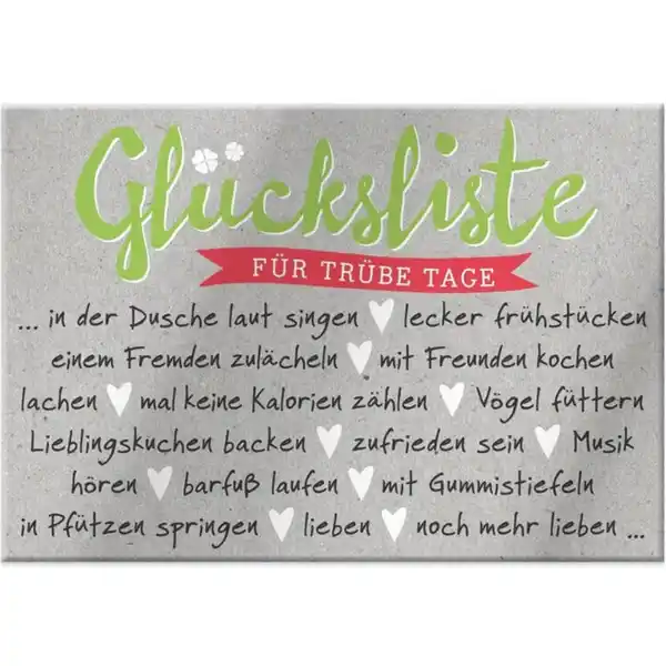 Bild 1 von Magnet - mit Umschlag - Glücksliste - ca. 8,2 x 6 cm