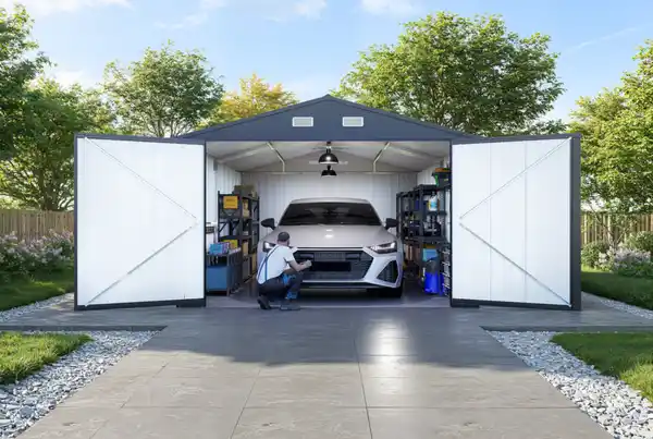 Bild 3 von Metallgeräteschuppen ALASKA, ca. 602 x 386 x 241 cm - Anthrazit