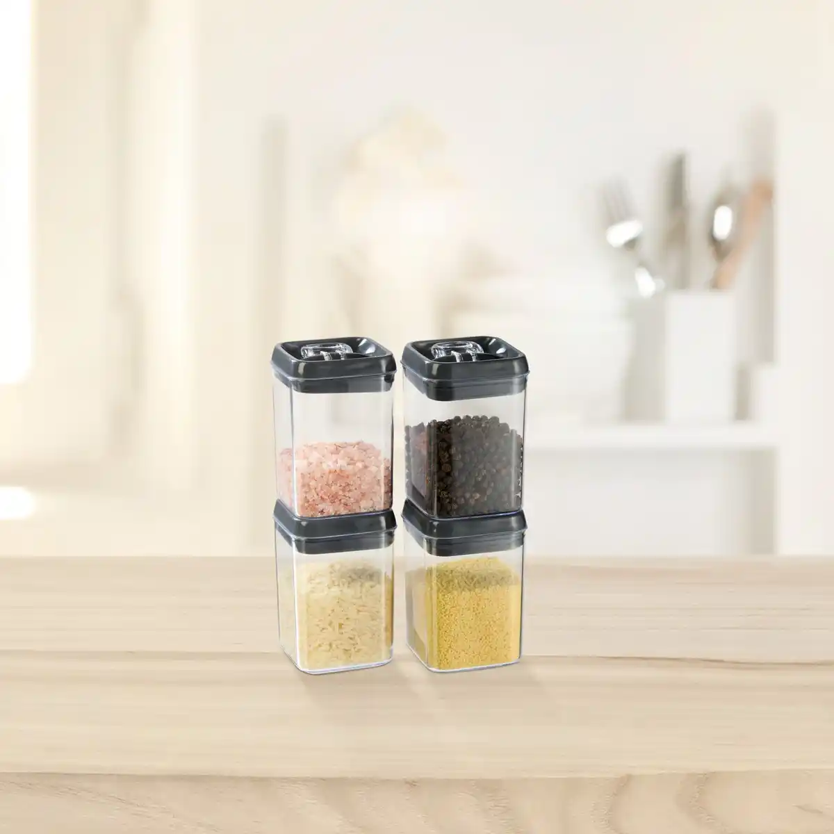 Bild 1 von Frischhaltedosen-Set mit Hebelverschluss, 4-teilig